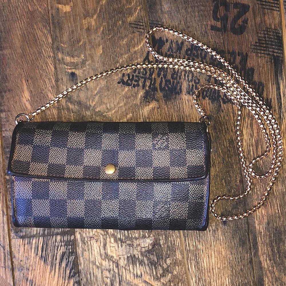 Louis Vuitton Sarah Damier Ebene Wallet on Chain